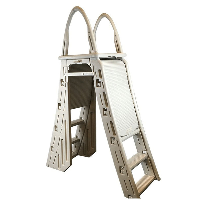 Confer Plastics A-Frame Pool Ladder & Hydrotools by Swimline 9"x24" Ladder Mat