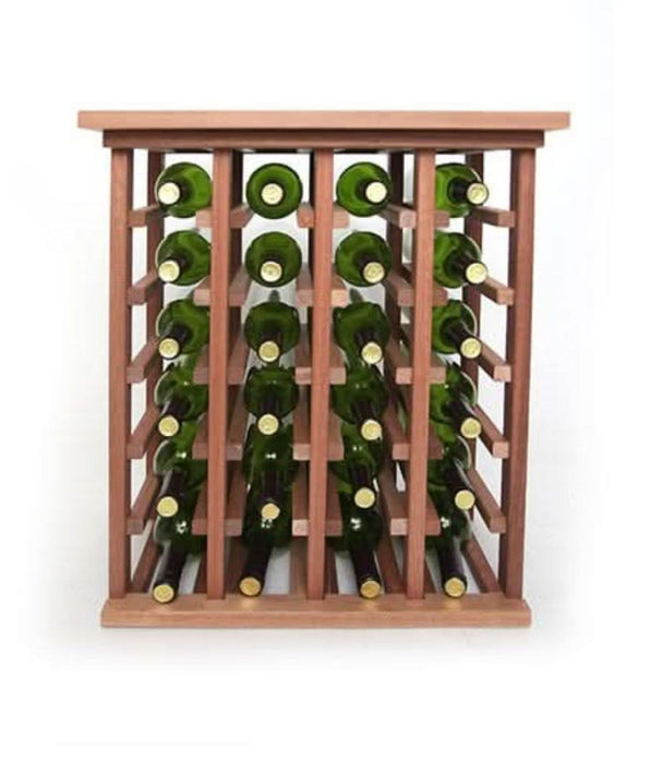 Solid Wood Handcrafted Wine Rack with Tabletop