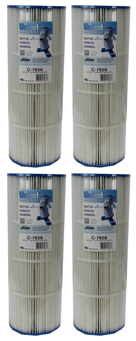 Unicel C-7656 Replacement 50 Sq Ft Pool Spa Filter Cartridge, 108 Pleats, 4 Pack