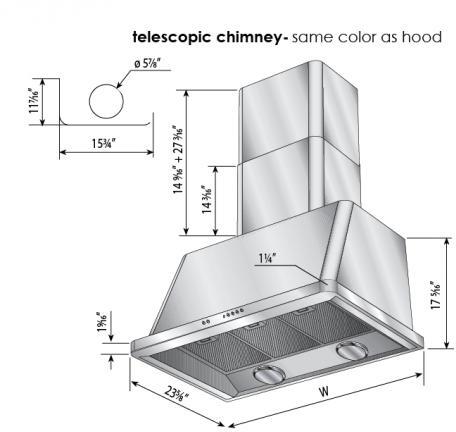 ILVE 36 in. Majestic Glossy Black Wall Mount Range Hood with 600 CFM Blower, UAM90BK