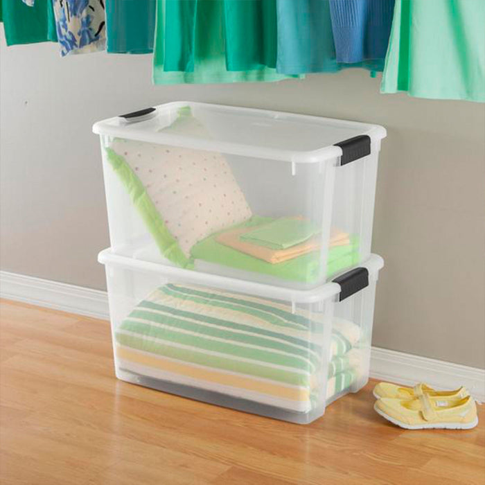 Sterilite 116 Qt Clear Storage Tote, 4 Pack, & 70 Qt Clear Storage Tote, 4 Pack