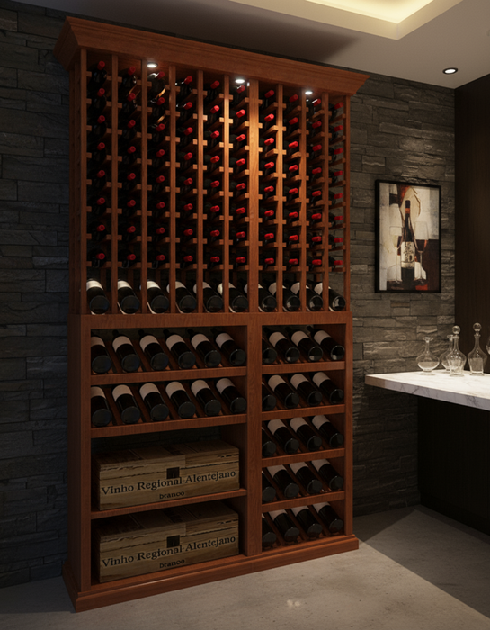 4 Foot Wine Cellar Storage System | 140 Bottle Capacity