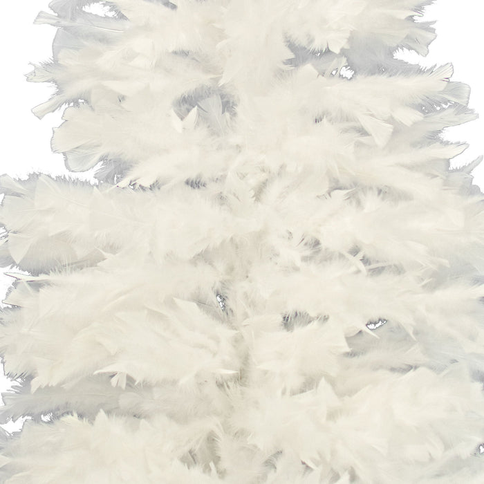 White Turkey Feather Christmas Tree