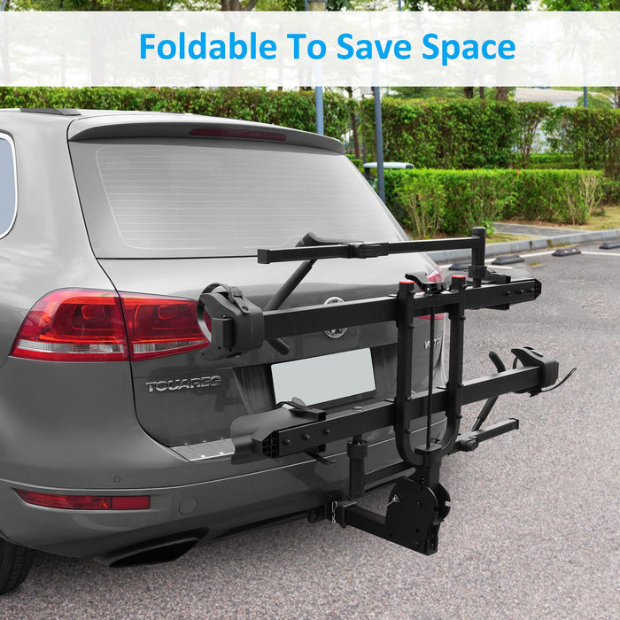 Platform Style Hitch Mount Bike Rack for 2 Bikes Carrier for Car SUV with 2" Hitch Receiver