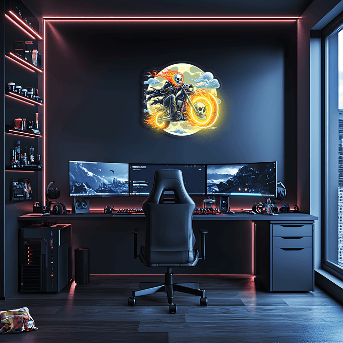 Ghost Driver Neon, Ghost Driver Uv Printing Neon, Ghost Driver Uv Printing Neon Signage, Neon Light, Neon Wall Art, Neon Signage, Neon Light