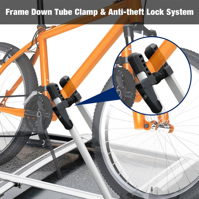 Upright Roof Mount Bike Rack Bicycle Carrier Universal Aluminum Bike Carrier with Safe Locking