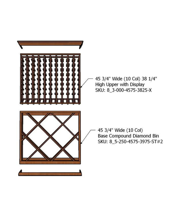 4 Foot Wine Cellar Storage System | 220 Bottle Capacity