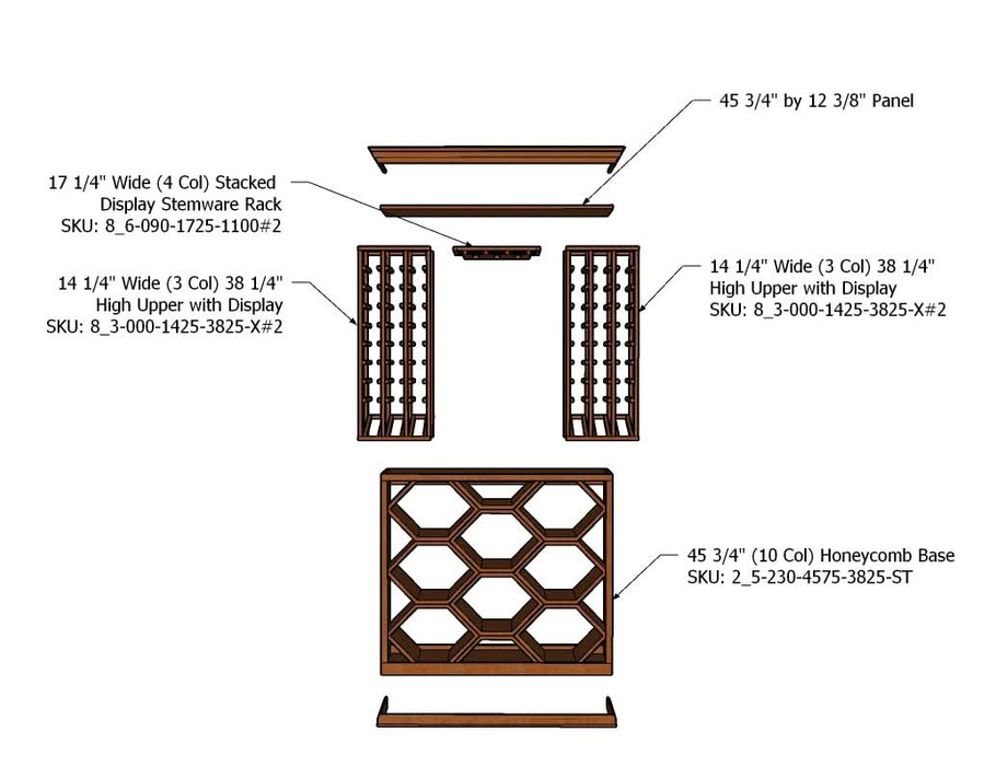 4 Foot Wine Cellar Storage System | 179 Bottle Capacity