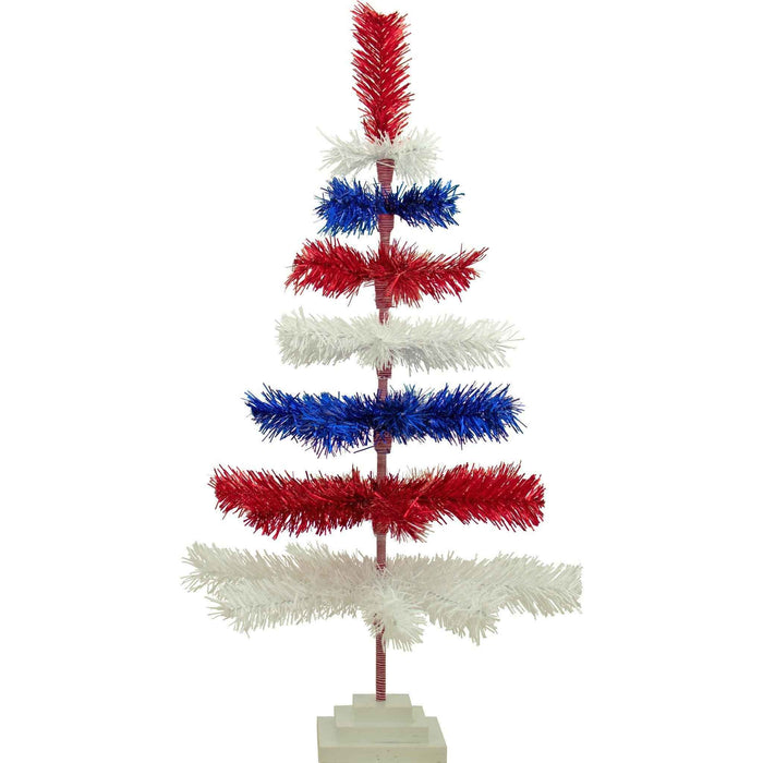 4th Of July Layered Tinsel Trees