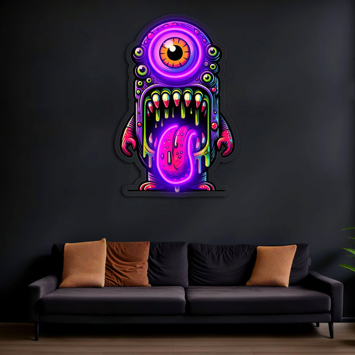 UV Printed Skull Neon Sign, Neon Wall Art, Neon Light Sign, Custom Neon Sign, UV Print Neon Sign, Acrylic Neon Sign, Housewarming Gifts
