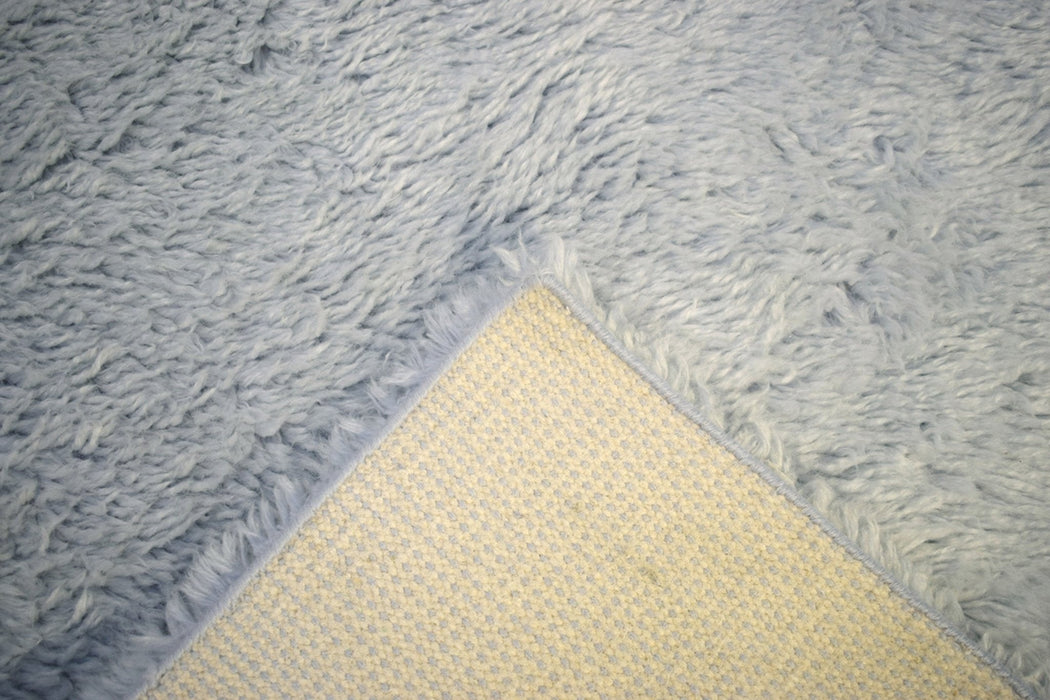 Blue and Silver 4'x 6' | 5'x 8' Rug | Modern Handmade NewZealand Wool Area Rug  | The Rug Decor |TRD2379