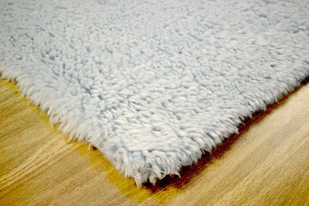 Blue and Silver 4'x 6' | 5'x 8' Rug | Modern Handmade NewZealand Wool Area Rug  | The Rug Decor |TRD2379