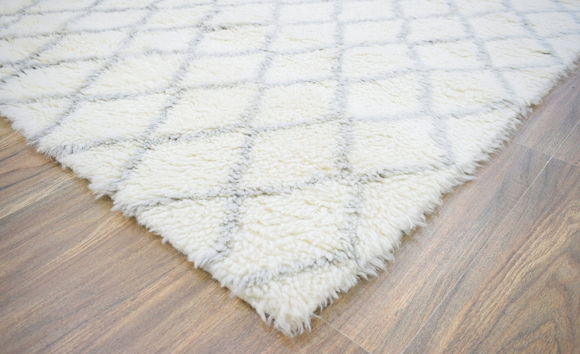 Ivory and Charcoal 4x6, 5x8 Rug Modern Handmade New Zealand Wool Area Rug  The Rug Decor |TRD1715