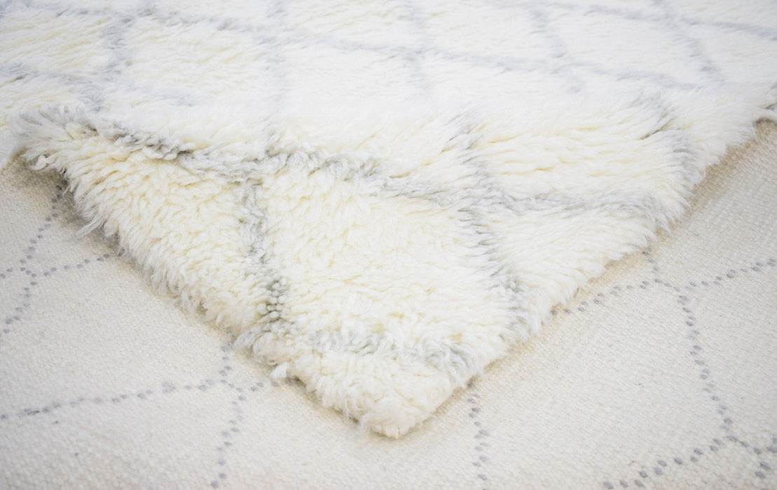 Ivory and Charcoal 4x6, 5x8 Rug Modern Handmade New Zealand Wool Area Rug  The Rug Decor |TRD1715