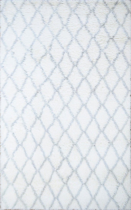 Ivory and Charcoal 4x6, 5x8 Rug Modern Handmade New Zealand Wool Area Rug  The Rug Decor |TRD1715