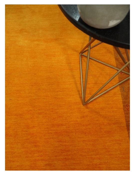 4x6 Small Rust and Brown Farmhouse Wool Hand Woven Southwestern Gabbeh Rug| LOR8