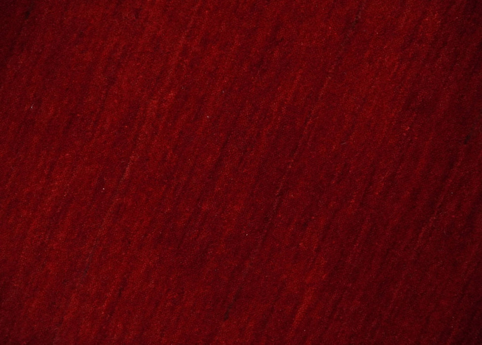 4x6 Small Solid Red Wool Hand Woven Southwestern Gabbeh Rug | LOR24