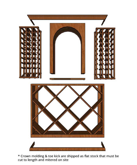 5 Foot Wine Cellar - 210 Bottle Capacity