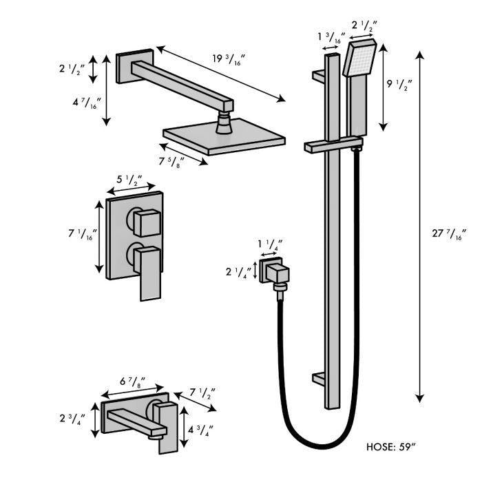 ZLINE Bliss Shower System in Chrome, BLS-SHS-CH