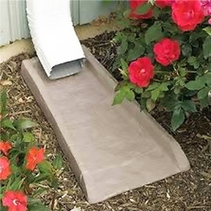 Suncast SB24 Decorative Rain Gutter Downspout Splash Block, 10 Pack, Light Taupe