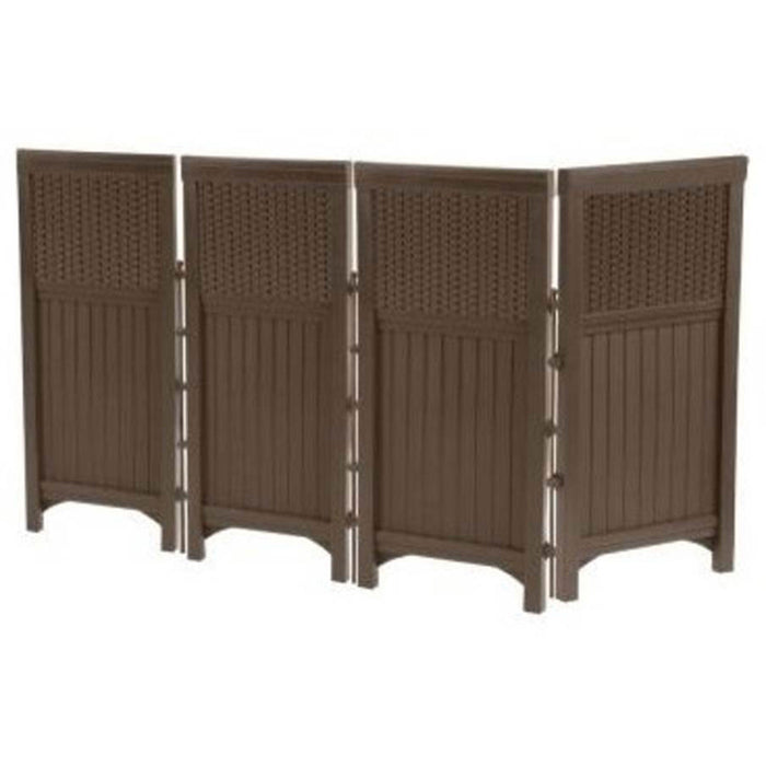 Suncast FSW4423 Backyard and Patio Screen Fence, Java (2 Pack)