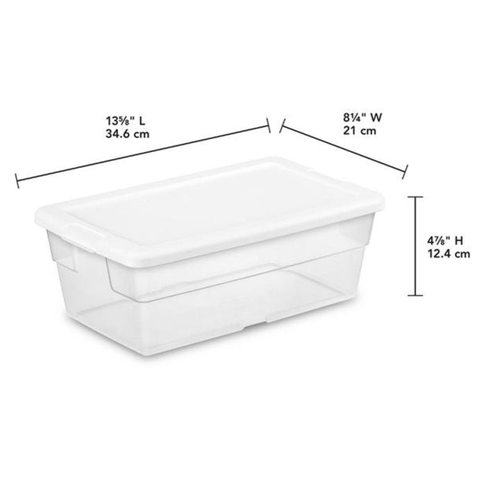 Sterilite 70 Quart Ultra Storage Container Box (4 Pack) & 6 Quart Tote (12 Pack)