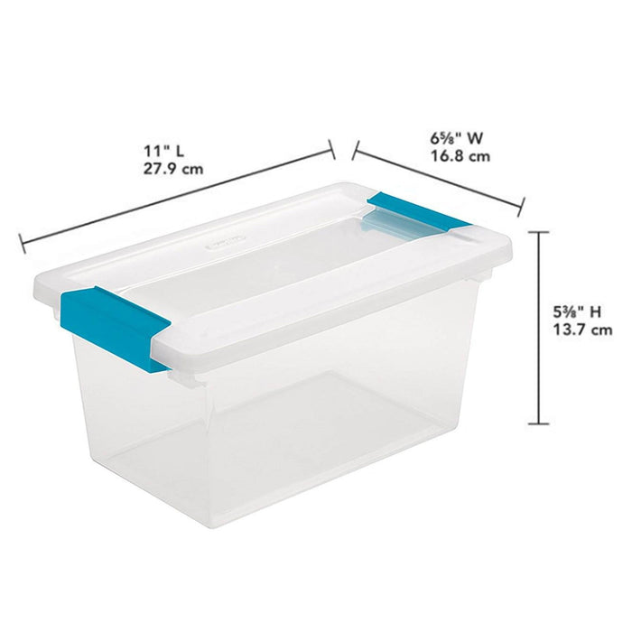 Sterilite Clear Medium Storage Tote, 12 Pack, and Large Storage Tote, 12 Pack