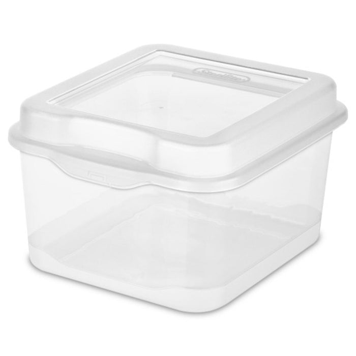 Sterilite Plastic FlipTop Hinged Storage Box Container w/ Latching Lid, 24 Pack