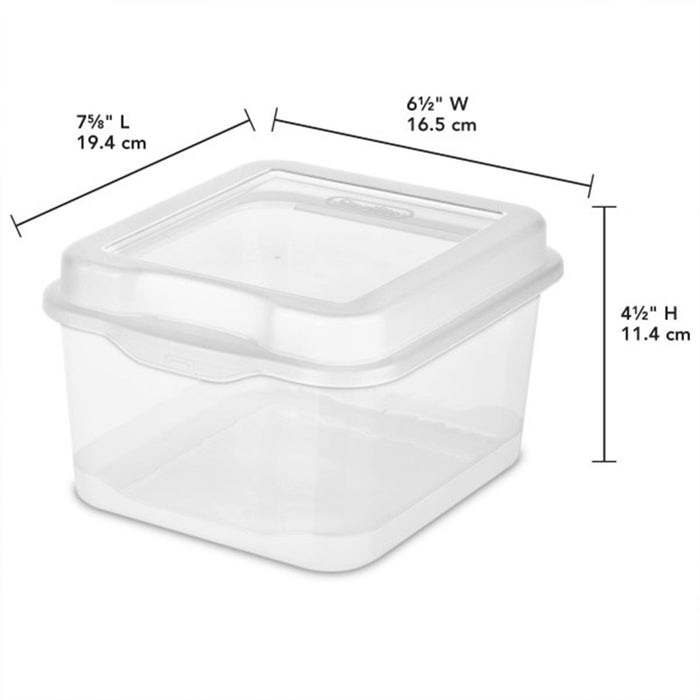 Sterilite Plastic FlipTop Hinged Storage Box Container w/ Latching Lid, 24 Pack