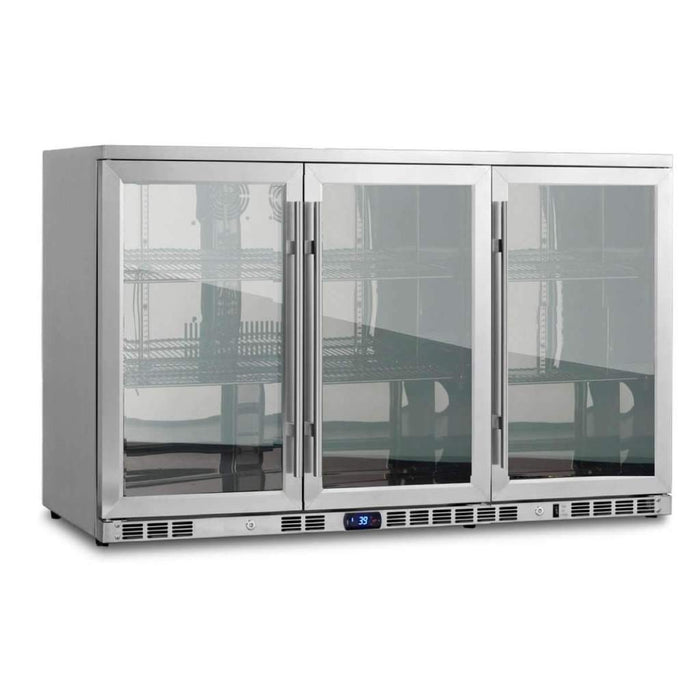 53 Inch Heating Glass 3 Door Large Beverage Refrigerator