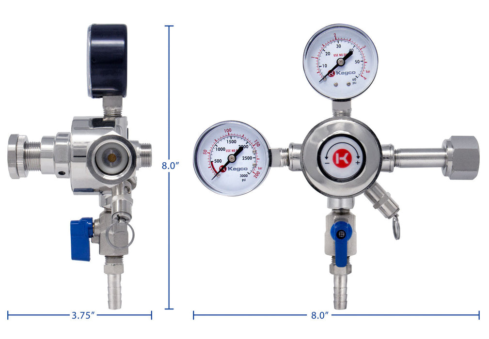 Pro Series Commercial Grade Double Gauge CO2 Regulator