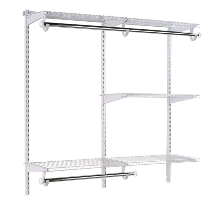 Rubbermaid Configurations 4 to 8 Ft Custom Closet Organizer Kit, White (2 Pack)