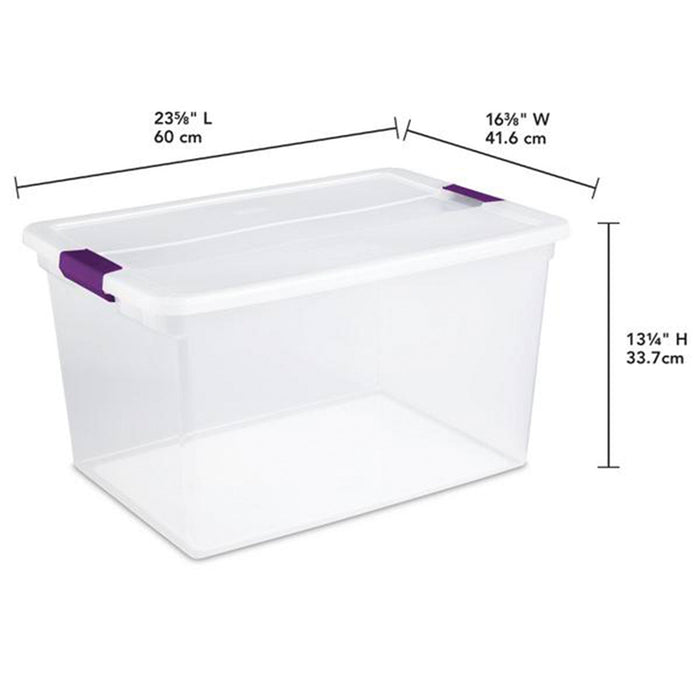 Sterilite 116 Quart Storage Totes, 4 Pack, and 66 Quart Storage Totes, 6 Pack