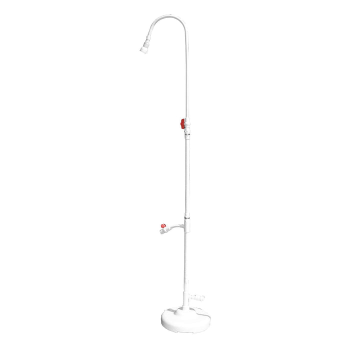 HYDROTOOLS by Swimline 7' Poolside Outdoor Shower, Adjustable Head & Foot Spigot