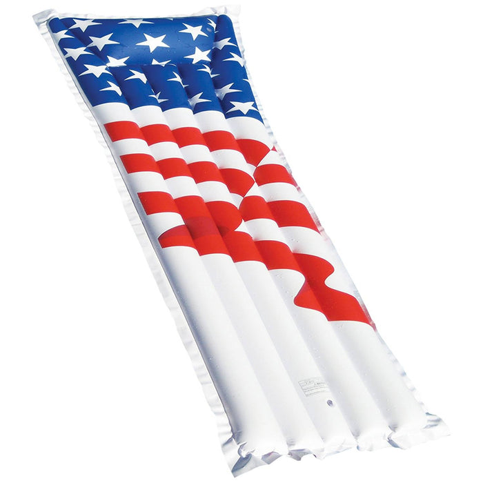 Swimline 36" Inflatable American Flag Pool Tube + 72" American Flag Raft