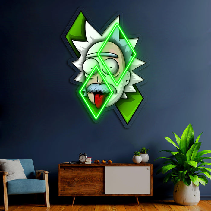 Plexiglass Neon Art,Rick and Morty Neon Sign, Anime Neon Light Sign, Neon Art, Neon Sign, Neon Light Sign, Neon Sign Gifts,Housewarming Gift