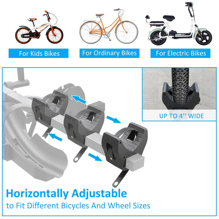 Platform Style Hitch Mount Bike Rack for 2 Bikes Carrier for Car SUV with 2" Hitch Receiver