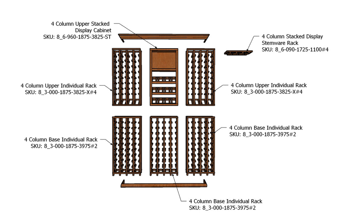 5 Foot Wine Cellar – 204 Bottle Capacity