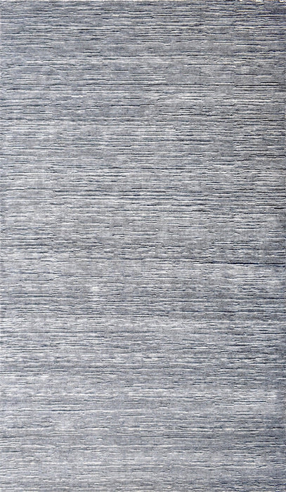 5x8 Solid Gray Rug | Handmade Wool  & Viscose Area Rug | TRD1007158