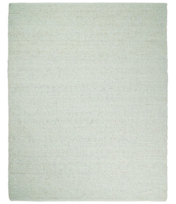 5x8, 6x9 and 8x10 Chunky Soft Flatweave Solid White Handwoven Area Rug | BER3
