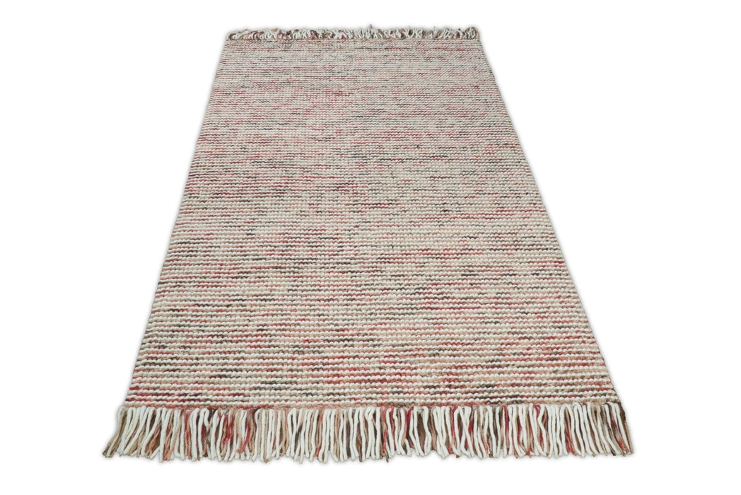 5x8 and 8x10 Hand Made Blue Woolen Chunky and Soft Area Rug | JOY3