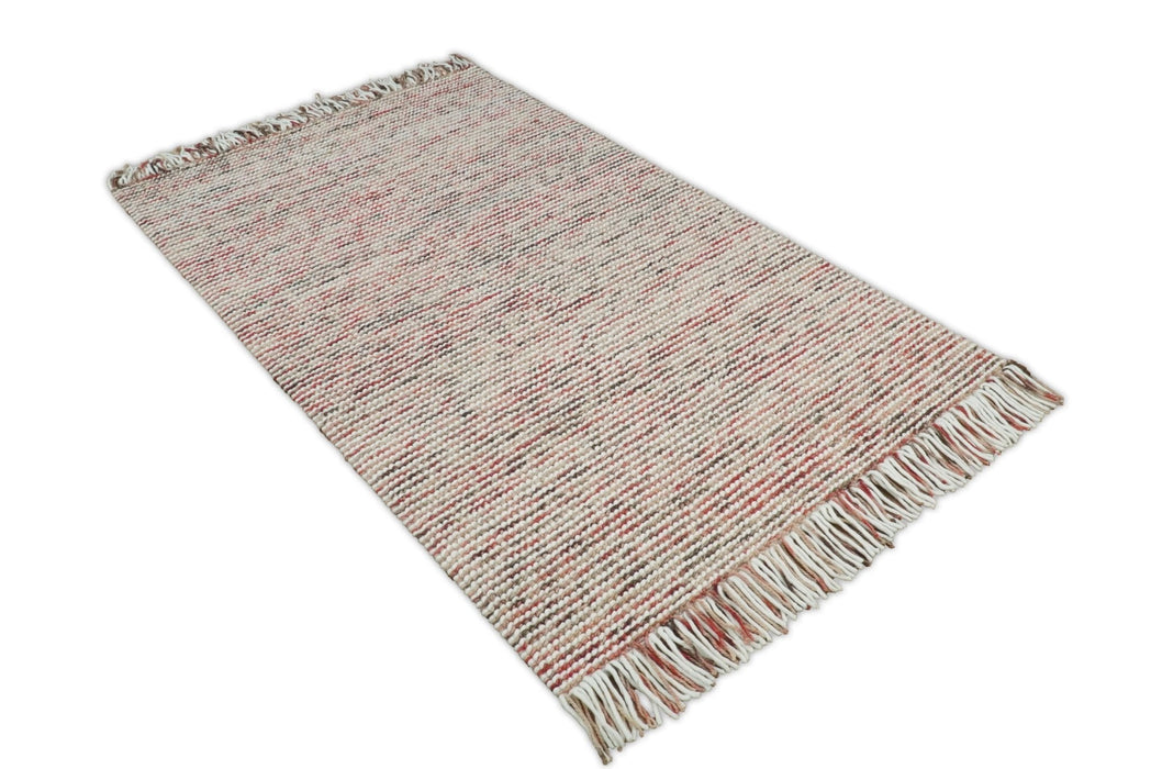 5x8 and 8x10 Hand Made Blue Woolen Chunky and Soft Area Rug | JOY3