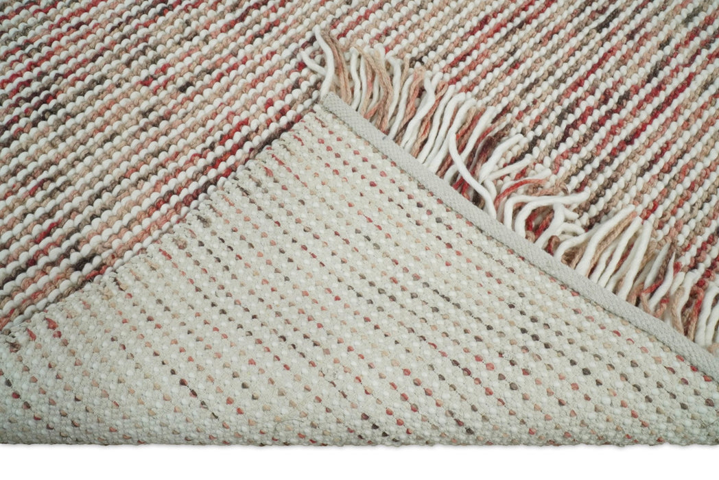 5x8 and 8x10 Hand Made Blue Woolen Chunky and Soft Area Rug | JOY3