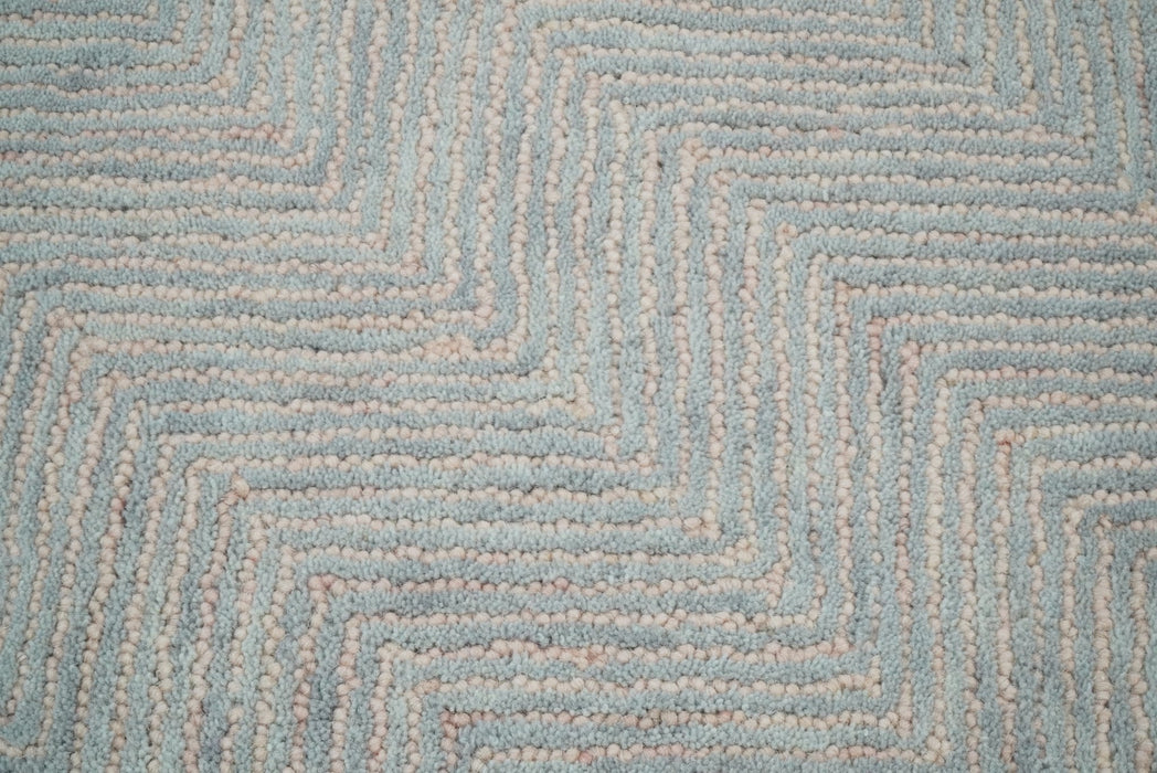 5x8 and 8x10 Hand Made Woolen Modern Pink and Gray Area Rug | EVE002