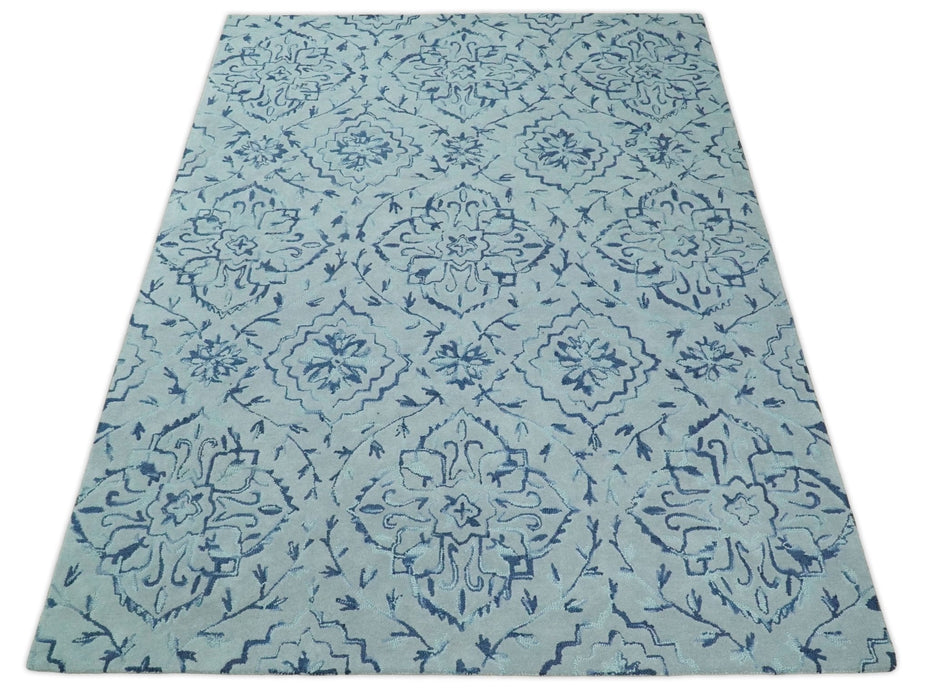 5x8 and 8x11 Handmade Area rug made with fine  Wool Area Rug | TRD6380B