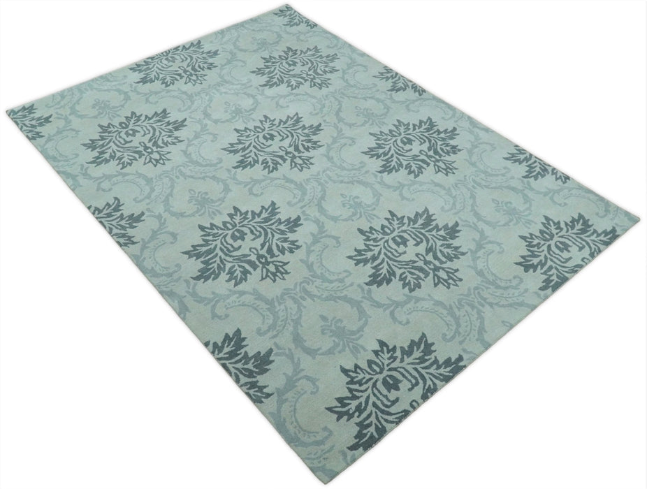 Hand tufted Ivory and Gray Contemporary area rug