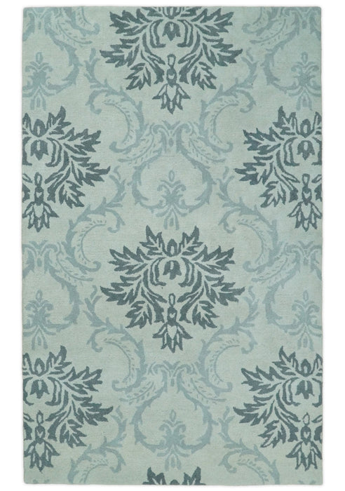 Hand tufted Ivory and Gray Contemporary area rug