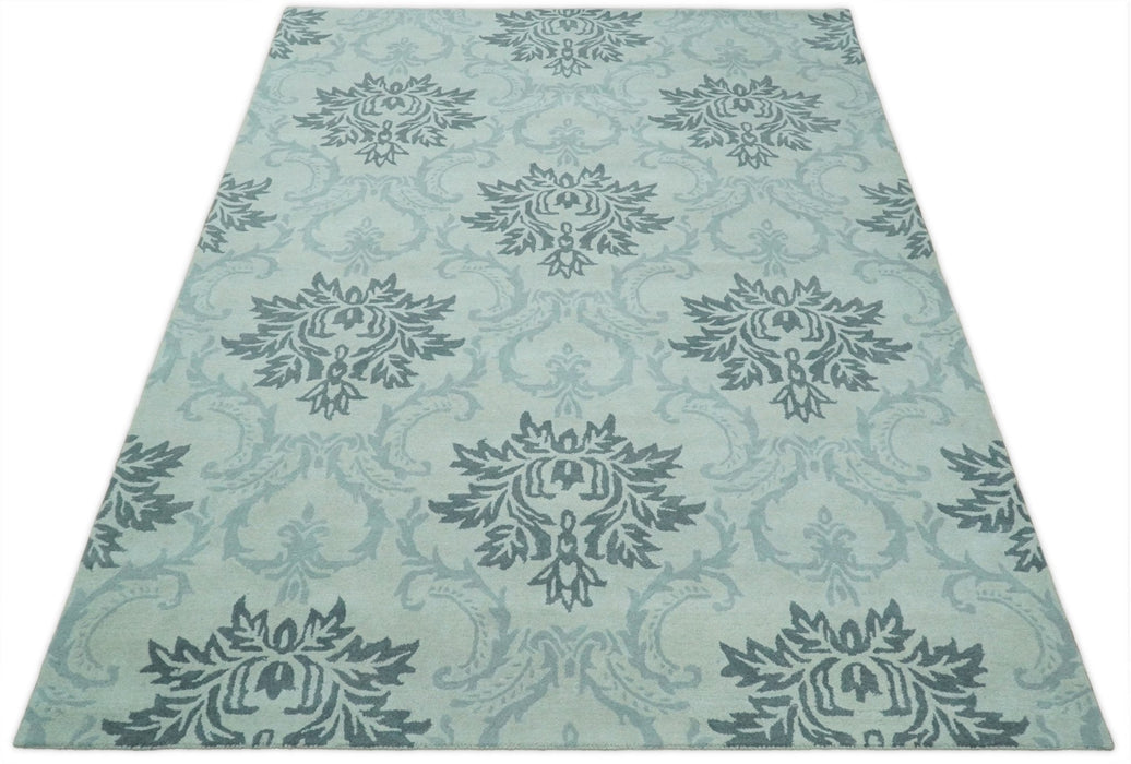 Hand tufted Ivory and Gray Contemporary area rug