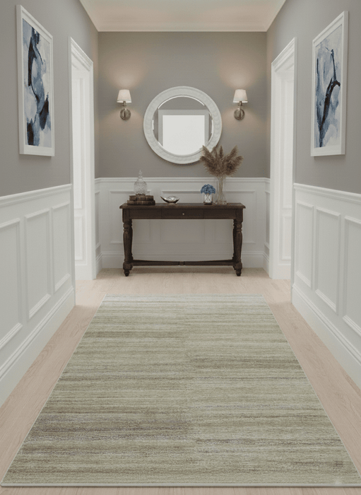 5x8 Beige, Gray and Silver Stripes Design Dari Pet yarn Rug