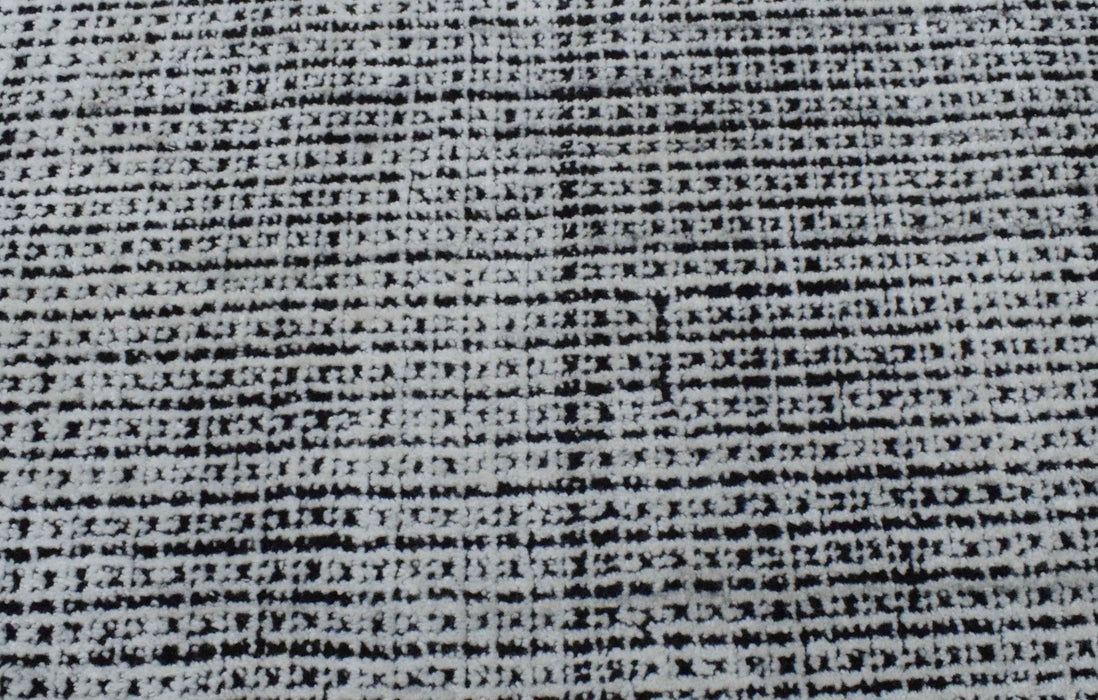 Modern Contemporary 5x8 Black and White Handmade Area Rug